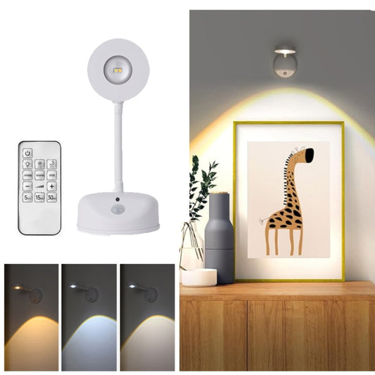 Rechargeable LED Motion Sensor Wireless Spotlight With Remote Control 1200mAH White - Sensor LED Lights by PMC Jewellery | Online Shopping South Africa | PMC Jewellery | Buy Now Pay Later Mobicred