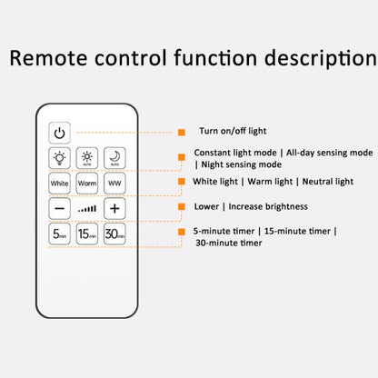 Rechargeable LED Motion Sensor Wireless Spotlight With Remote Control 2000mAH White - Sensor LED Lights by PMC Jewellery | Online Shopping South Africa | PMC Jewellery | Buy Now Pay Later Mobicred