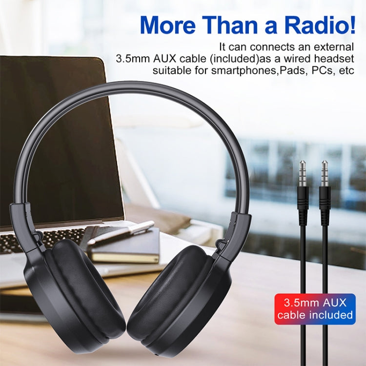 F4 Digital Display Automatic Scanning Foldable FM Radio Headphone, Spec: Battery Version - Radio Player by PMC TechLife | Online Shopping South Africa | PMC TechLife | Buy Now Pay Later Mobicred
