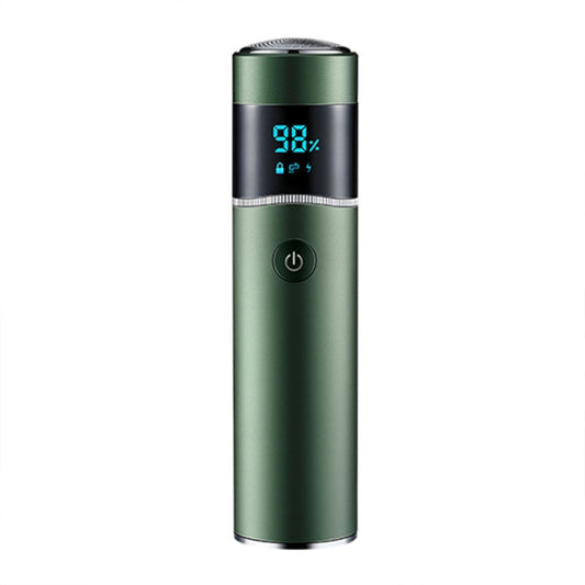 S-1090 IPX7 Waterproof 8D Portable LED Digital Display Round Electric Shaver(Green) - Electric Shavers by PMC Jewellery | Online Shopping South Africa | PMC Jewellery | Buy Now Pay Later Mobicred