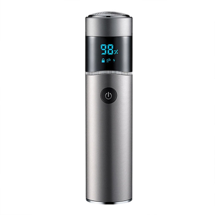 S-1090 IPX7 Waterproof 8D Portable LED Digital Display Round Electric Shaver(Silver) - Shavers by PMC TechLife | Online Shopping South Africa | PMC TechLife | Buy Now Pay Later Mobicred