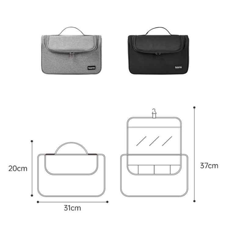 For Dyson Baona BN-DS002 Large Capacity Portable Handheld Hair Dryer Storage Bag with Hook(Black) - For Dyson Accessories by Baona | Online Shopping South Africa | PMC TechLife | Buy Now Pay Later Mobicred