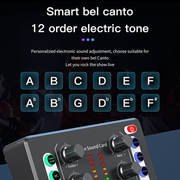 M8 Recording And Singing Live Bluetooth Sound Card Set, Color: Black - Live Sound Effects Processors by PMC Jewellery | Online Shopping South Africa | PMC Jewellery | Buy Now Pay Later Mobicred