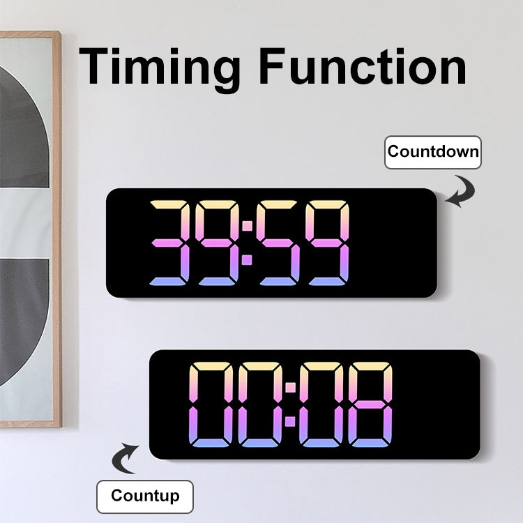 5526 LED Digital Display Electronic Wall Clock Multifunctional Countdown Alarm Clock(B Green) - Wall Clock by PMc TechLife | Online Shopping South Africa | PMc TechLife | Buy Now Pay Later Mobicred