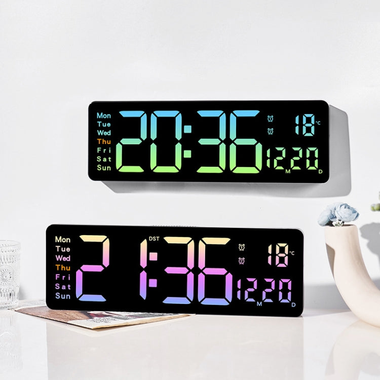 5526 LED Digital Display Electronic Wall Clock Multifunctional Countdown Alarm Clock(B Green) - Wall Clock by PMc TechLife | Online Shopping South Africa | PMc TechLife | Buy Now Pay Later Mobicred