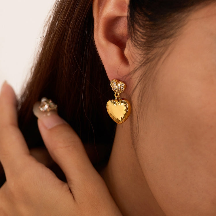 OPK KE791 Love 1pair Vintage Temperament Geometric Earrings - Stud Earrings & Earrings by OPK | Online Shopping South Africa | PMC Jewellery | Buy Now Pay Later Mobicred