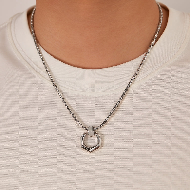 OPK GX2412 Simple Stainless Steel Geometric Pendant Necklace - Necklaces & Pendants by OPK | Online Shopping South Africa | PMC Jewellery | Buy Now Pay Later Mobicred