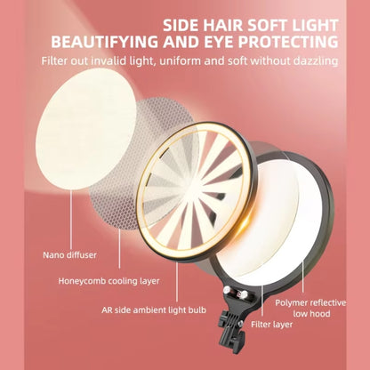 10.2 Inch Full-Screen Selfie Ring Light Tripod Set for Live Stream, Spec: 55cm Overhead Shot - Selfie Light by PMC Jewellery | Online Shopping South Africa | PMC Jewellery | Buy Now Pay Later Mobicred