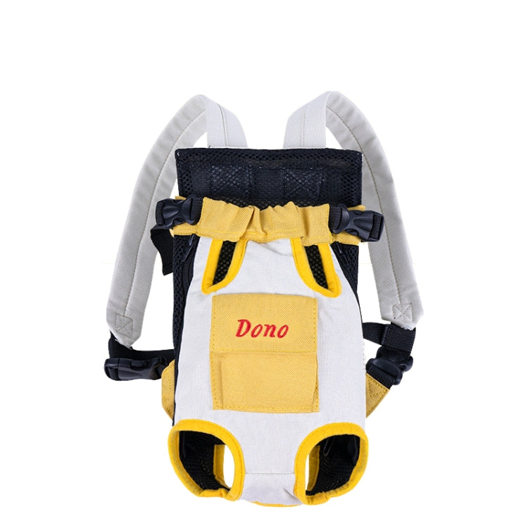 DONO Pet Four-legged Bag Outdoor Carrying Bag Breathable Backpack, Size: XL(Yellow White) - free shipping - PMC TechLife - Order now!