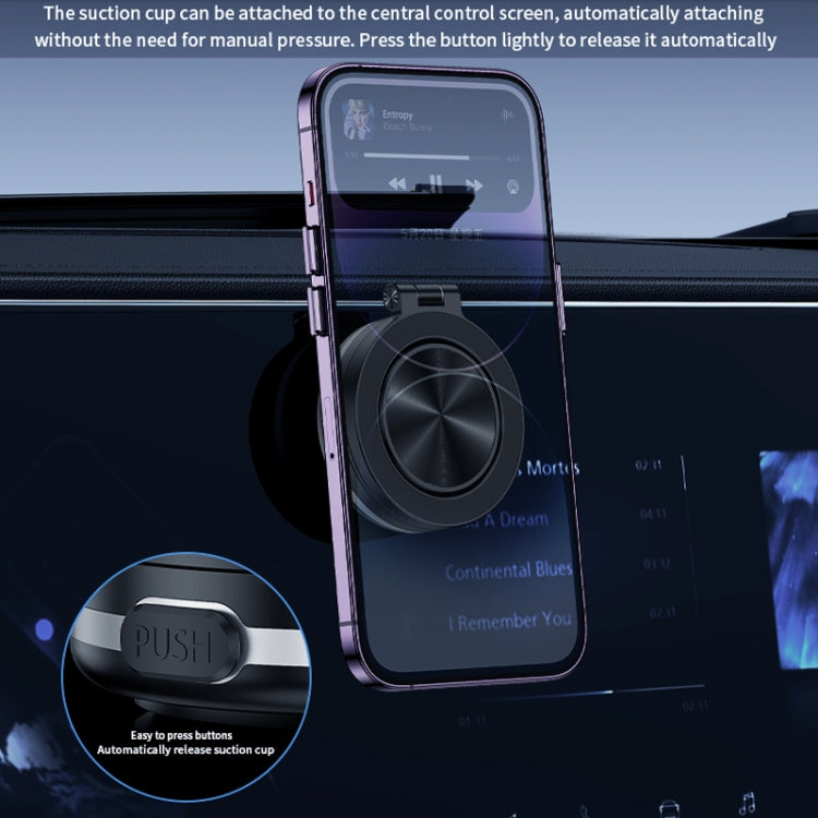 AIMITE C1 Vacuum Adsorption Foldable Magnetic Support Bracket Car Cell Phone Holder(Silver) - free shipping - PMC Jewellery - Order now!