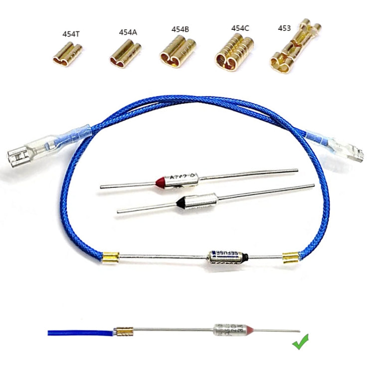 500pcs /Box 5 Specifications Of Gold Brass Quick Crimping Buckle U-Shaped Parallel Terminal Set - Terminal connectors by PMC TechLife | Online Shopping South Africa | PMC TechLife | Buy Now Pay Later Mobicred