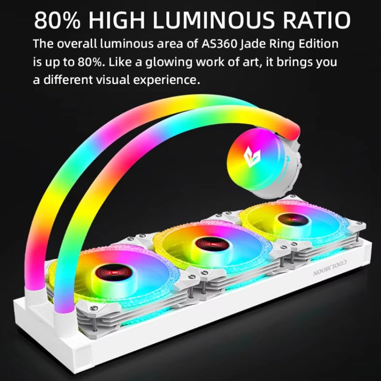 COOLMOON AS360 Magic Diamond Edition Computer Cooler ARGB Water Cooling Light Integrated CPU Radiator(Black) - free shipping - PMC Jewellery - Order now!