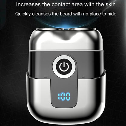 Double Ring Magnetic Electric Shaver Travel Portable Rechargeable Full Body Washable Men Razor(Silver) - Electric Shavers by PMC Jewellery | Online Shopping South Africa | PMC Jewellery | Buy Now Pay Later Mobicred