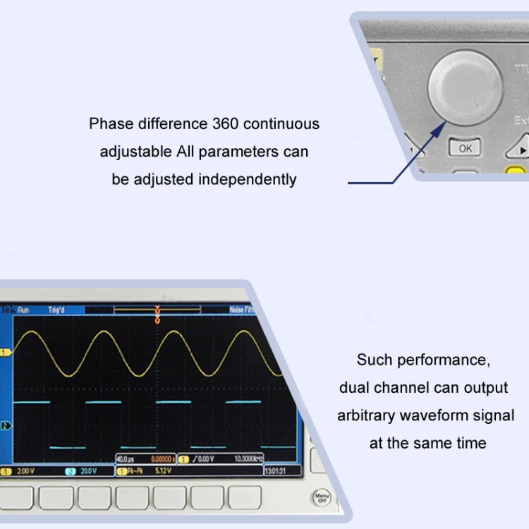 JUNTEK Programmable Dual-Channel DDS Function Arbitrary Waveform Signal Generator, Frequency: 50MHz(UK Plug) - Other Tester Tool by PMC TechLife | Online Shopping South Africa | PMC TechLife | Buy Now Pay Later Mobicred
