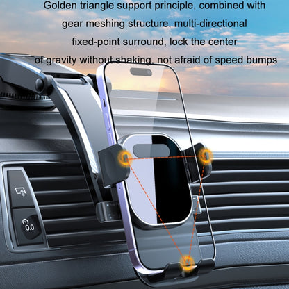 Car Suction Cup Dashboard Automatic Lock Mobile Phone Holder, Style: Orange Air Outlet - Car Holders by PMC Jewellery | Online Shopping South Africa | PMC Jewellery | Buy Now Pay Later Mobicred