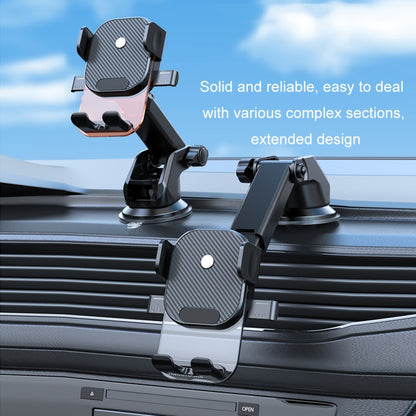 Car Suction Cup Dashboard Automatic Lock Mobile Phone Holder, Style: Black Waterfall - Car Holders by PMC Jewellery | Online Shopping South Africa | PMC Jewellery | Buy Now Pay Later Mobicred