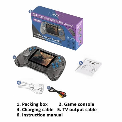 Q8 Handheld Game Console 3.0 Inch Screen Support TV Connection Built In 800 Games Singles Transparent Purple - Pocket Console by PMC Jewellery | Online Shopping South Africa | PMC Jewellery | Buy Now Pay Later Mobicred