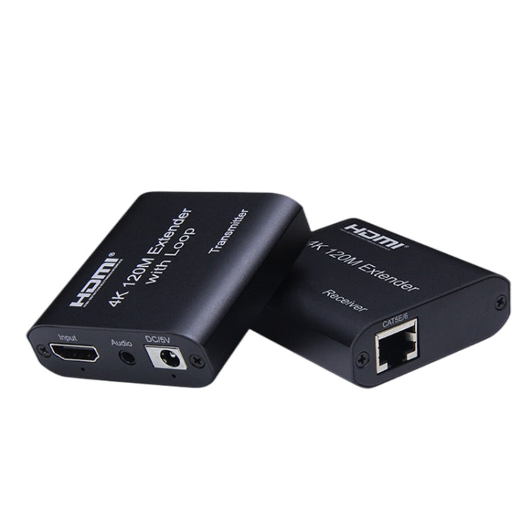 HDMI To RJ45 120m Single Network Cable 4K HD Network Extender, Receiver+Transmitter US Plug(Black) - Amplifier by PMC Jewellery | Online Shopping South Africa | PMC Jewellery | Buy Now Pay Later Mobicred