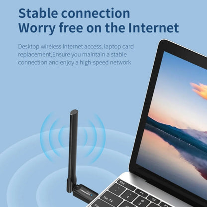 COMFAST CF-940F  300Mbps WiFi6 USB Adapter 2.4GHz WiFi Antena Wireless Network Card - USB Network Adapter by COMFAST | Online Shopping South Africa | PMC Jewellery | Buy Now Pay Later Mobicred