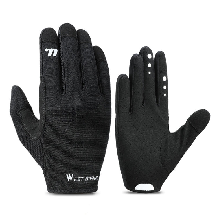 WEST BIKING Cycling Anti-slip Breathable Touch Screen Gloves, Size: M(Black) - free shipping - PMC TechLife - Order now!