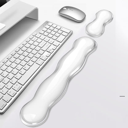 Cool Silicone Keyboard Wrist Rest Mouse Pad Relieve Wrist Fatigue, Spec: Large Transparent Gray - Mouse Pads by PMC Jewellery | Online Shopping South Africa | PMC Jewellery | Buy Now Pay Later Mobicred