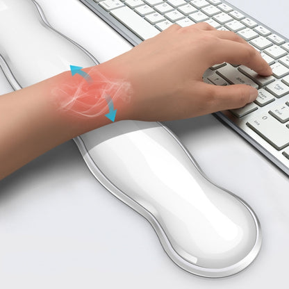 Cool Silicone Keyboard Wrist Rest Mouse Pad Relieve Wrist Fatigue, Spec: Large Transparent Gray - Mouse Pads by PMC Jewellery | Online Shopping South Africa | PMC Jewellery | Buy Now Pay Later Mobicred