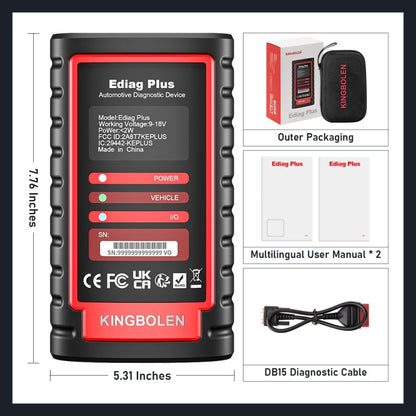 KINGBOLEN OBD2 Car Tester Diagnostics(Ediag Plus) - Electronic Test by KINGBOLEN | Online Shopping South Africa | PMC Jewellery | Buy Now Pay Later Mobicred