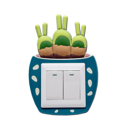 Luminous Three-dimensional Cactus Switch Sticker Socket Panel Cover Decor, Style: Rabbit - Sticker by PMC Jewellery | Online Shopping South Africa | PMC Jewellery | Buy Now Pay Later Mobicred