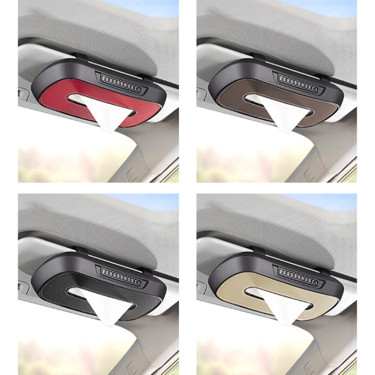 Car Sun Visor Hanging Sunroof Seat Back Tissue Box, Color: Suede Beige - Stowing Tidying by PMC Jewellery | Online Shopping South Africa | PMC Jewellery | Buy Now Pay Later Mobicred