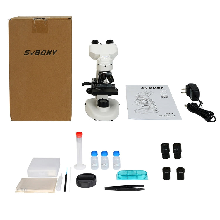 SVBONY SV605 40-1600X Compound Binocular Microscope, Adapter: EU Plug - free shipping - PMC Jewellery - Order now!