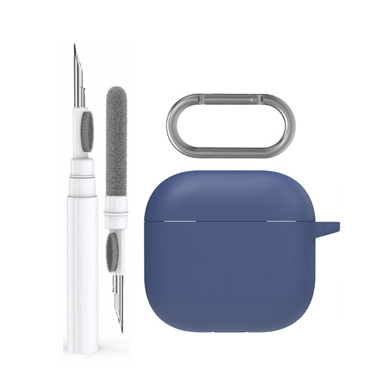 For Airpods 4 AhaStyle WG163 Earphone Drop-Proof Dust-Proof Silicone Protective Case With Cleanning Pen(Blue) - free shipping - PMC Jewellery - Order now!