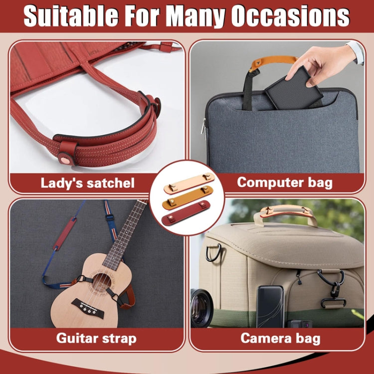 Simple Detachable Bag Anti Strangulation Leather Handle Accessory(Khaki) - Accessories by PMc TechLife | Online Shopping South Africa | PMc TechLife | Buy Now Pay Later Mobicred