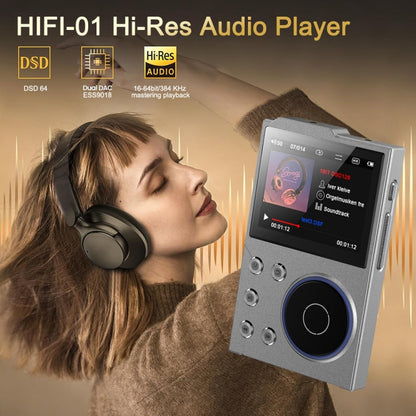 2.4 Inch HIFI Bluetooth Music Player DSD256 Mastering Sound Quality Walkman, Memory: 16GB+32GB(Black) - MP3 Player by PMC Jewellery | Online Shopping South Africa | PMC Jewellery | Buy Now Pay Later Mobicred