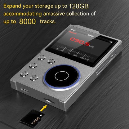 2.4 Inch HIFI Bluetooth Music Player DSD256 Mastering Sound Quality Walkman, Memory: 16GB+32GB(Black) - MP3 Player by PMC Jewellery | Online Shopping South Africa | PMC Jewellery | Buy Now Pay Later Mobicred