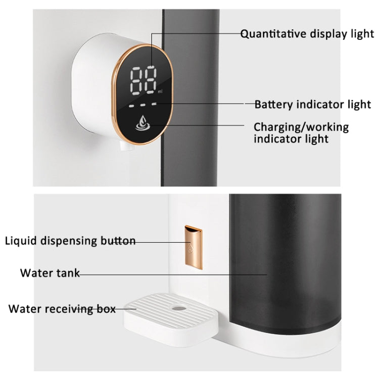 600ml Automatic Mouthwash Dispenser 4 Levels Quantitative with 2 Cups(Navy Blue) - Soap Dispenser by PMc TechLife | Online Shopping South Africa | PMc TechLife | Buy Now Pay Later Mobicred