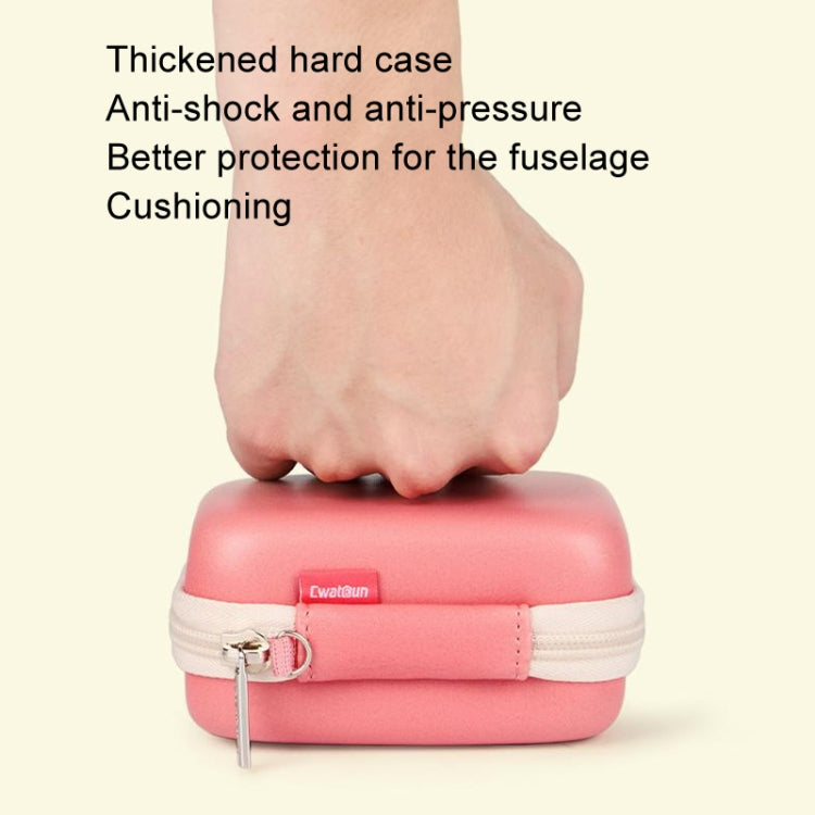 Cwatcun H45 Mini Storage Bag Small Microslice Digital Camera Bag PU Waterproof Hard Shell Bag(Pink) - Leather Bag by Cwatcun | Online Shopping South Africa | PMC TechLife | Buy Now Pay Later Mobicred
