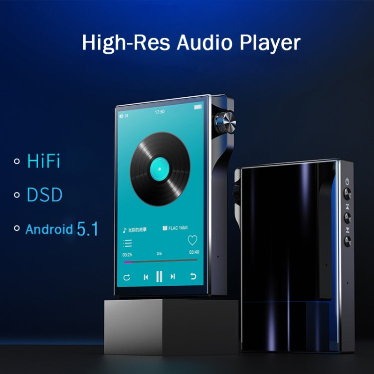 4.0 Inch Touch MP3 DSD Hard Resolution Mastering Grade Music Player, Memory: 16GB(Black) - MP3 Player by PMC TechLife | Online Shopping South Africa | PMC TechLife | Buy Now Pay Later Mobicred