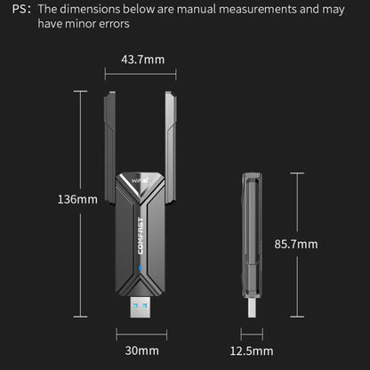 COMFAST CF-983BE WiFi7 Tri-Band 6500Mbps USB Wireless Network Adapter PC Network Card - USB Network Adapter by COMFAST | Online Shopping South Africa | PMC Jewellery | Buy Now Pay Later Mobicred