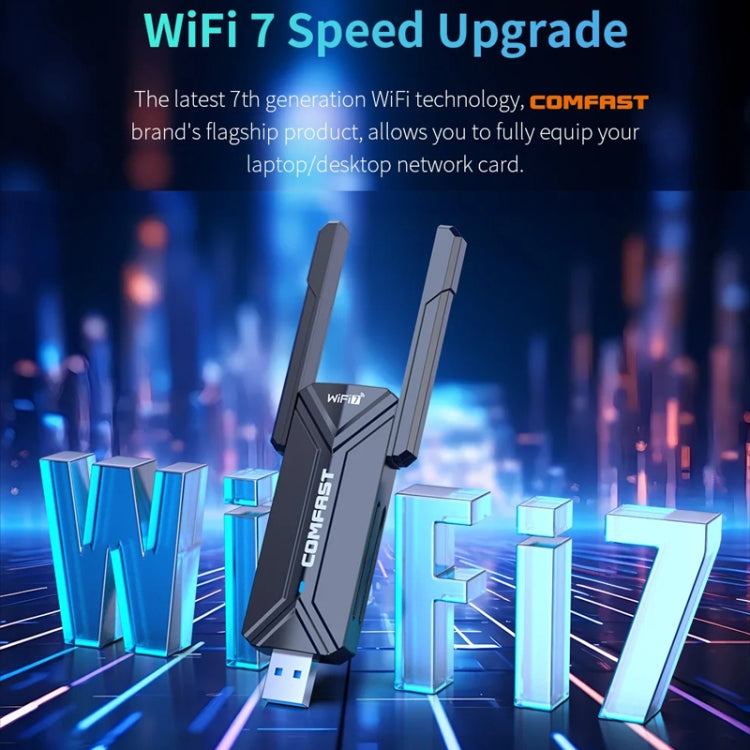 COMFAST CF-983BE WiFi7 Tri-Band 6500Mbps USB Wireless Network Adapter PC Network Card - USB Network Adapter by COMFAST | Online Shopping South Africa | PMC Jewellery | Buy Now Pay Later Mobicred