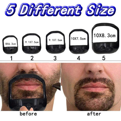 5pcs / Set Beard Styling Guide Template Men Shaving Assistance Tools(Black) - Accessories by PMC Jewellery | Online Shopping South Africa | PMC Jewellery | Buy Now Pay Later Mobicred