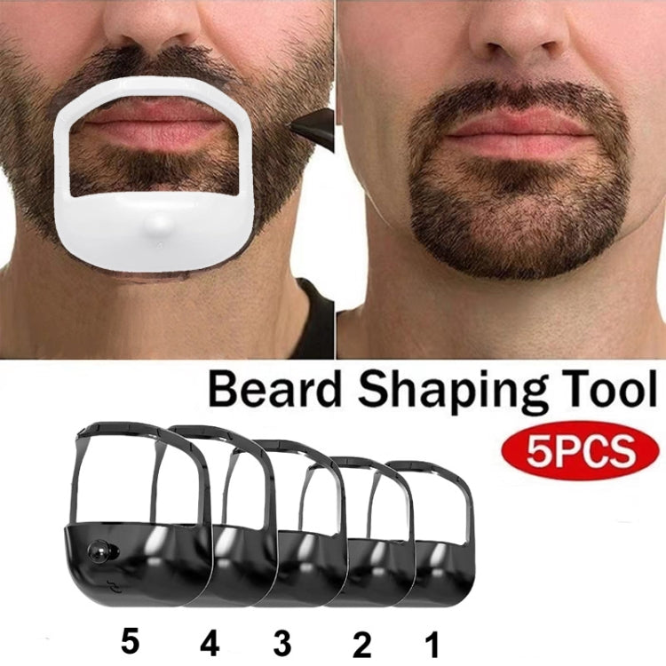 5pcs / Set Beard Styling Guide Template Men Shaving Assistance Tools(Black) - Accessories by PMC Jewellery | Online Shopping South Africa | PMC Jewellery | Buy Now Pay Later Mobicred