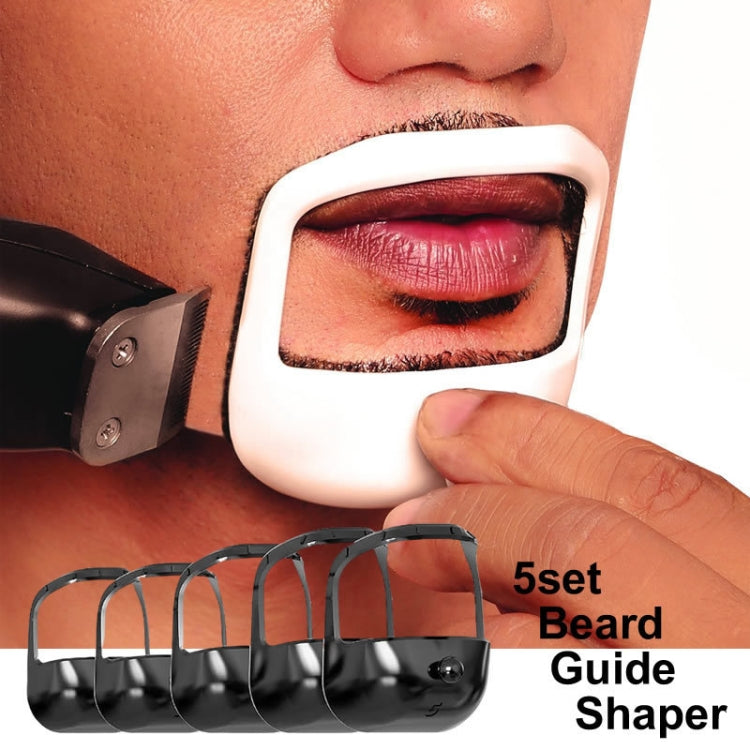 5pcs / Set Beard Styling Guide Template Men Shaving Assistance Tools(White) - Accessories by PMC Jewellery | Online Shopping South Africa | PMC Jewellery | Buy Now Pay Later Mobicred