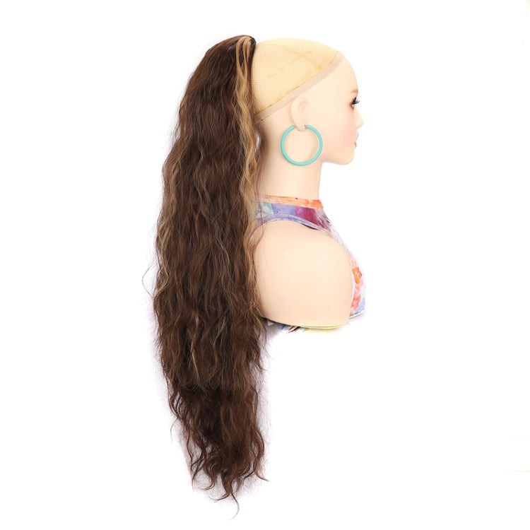 Ladies Extended Woolly Curly Rope Pulling Mesh Ponytail Wig, Color: 8M10# - free shipping - PMC TechLife - Order now!