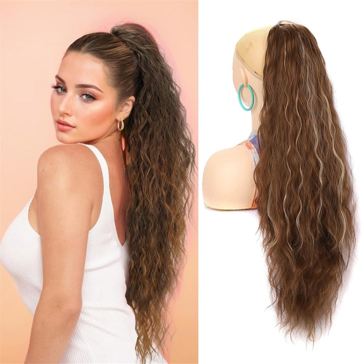 Ladies Extended Woolly Curly Rope Pulling Mesh Ponytail Wig, Color: 18T60A# - free shipping - PMC TechLife - Order now!