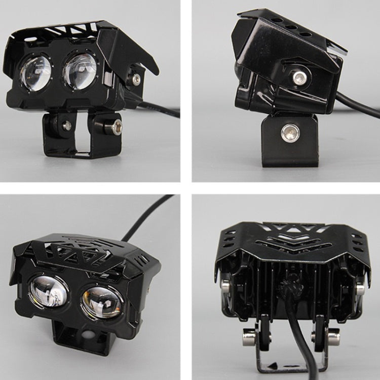 20W Motorcycle Spotlight High Bright Two Color Modified External Waterproof LED Lens Headlight(Flashing - 2 Wire) - Headlights by PMC Jewellery | Online Shopping South Africa | PMC Jewellery | Buy Now Pay Later Mobicred