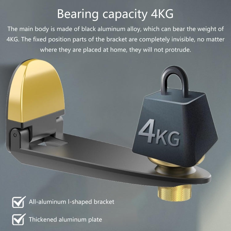 Aluminum Alloy Pan Head Adjustable Foldable Projector Wall Mount(Coffee Gold) - Other by PMC TechLife | Online Shopping South Africa | PMC TechLife | Buy Now Pay Later Mobicred