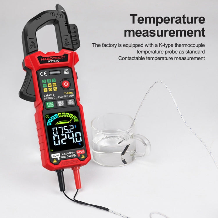 HABOTEST HT205D Clamp Intelligent Anti-Burning Multi-Function High Precision Digital Multimeter(Black Red) - free shipping - PMC TechLife - Order now!