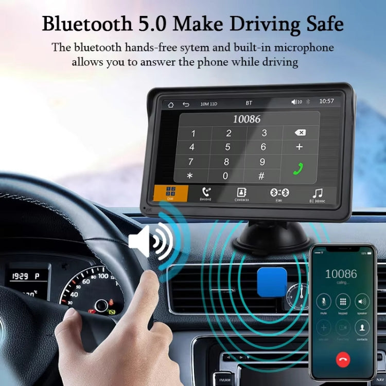 7 Inch Bluetooth 5.0 Portable CarPlay Monitor, Specifications: Display + Camera - Car MP3 & MP4 & MP5 by PMC Jewellery | Online Shopping South Africa | PMC Jewellery | Buy Now Pay Later Mobicred