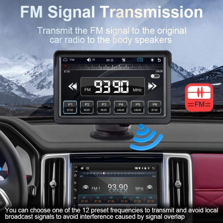 7 Inch Bluetooth 5.0 Portable CarPlay Monitor, Specifications: Display + Camera - Car MP3 & MP4 & MP5 by PMC Jewellery | Online Shopping South Africa | PMC Jewellery | Buy Now Pay Later Mobicred