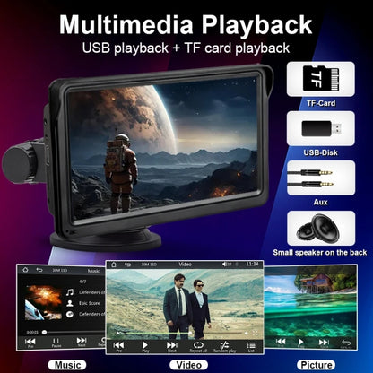 7 Inch Bluetooth 5.0 Portable CarPlay Monitor, Specifications: Display + Camera - Car MP3 & MP4 & MP5 by PMC Jewellery | Online Shopping South Africa | PMC Jewellery | Buy Now Pay Later Mobicred